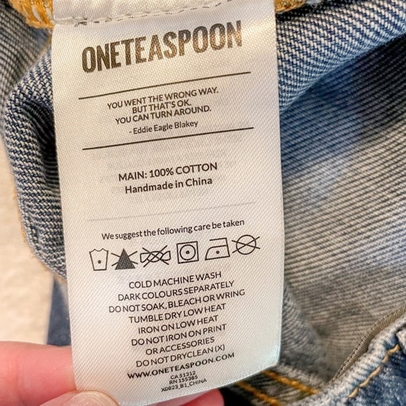 NWT One Teaspoon Rodeo Blue Legend High Waist Mom Jeans 29 - Picture 16 of 16